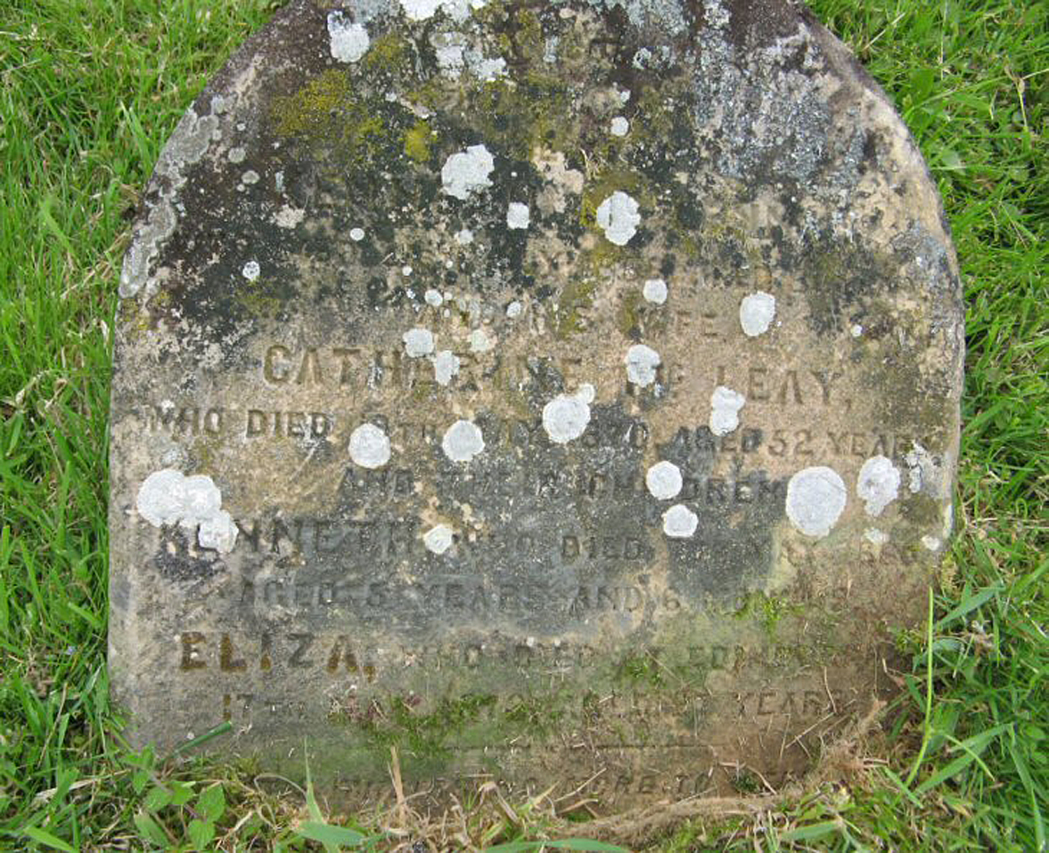 Photo of headstones/Kenneth McLennan died 1858 MI Contin Churchyard